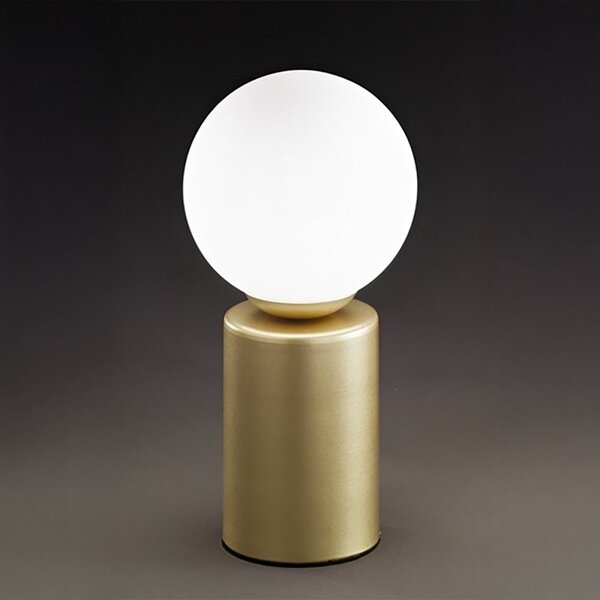 Abat-jour classica perenz birillo 6762 or g9 led metallo oro spazzolato vetro soffiato - Perenz