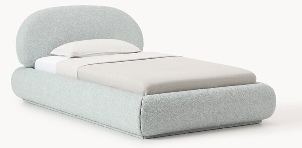 Letto singolo imbottito in bouclé Alba