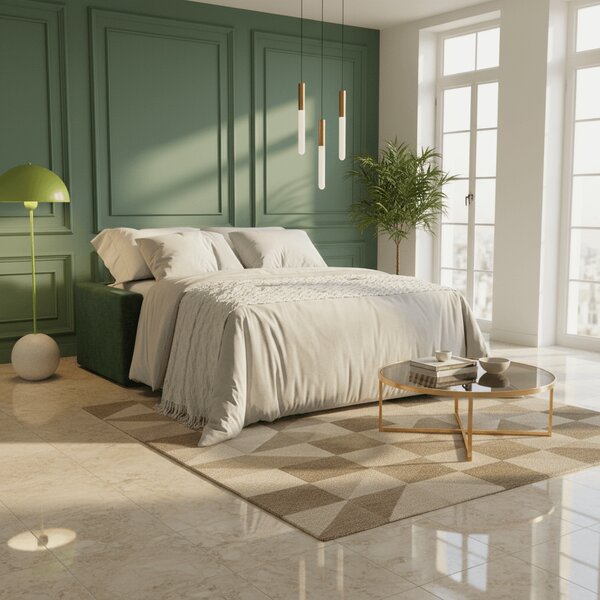 Diomede Divano letto matrimoniale in velluto easy clean sfoderabile -
