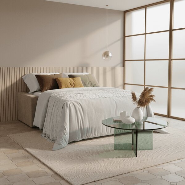 Diomede Divano letto matrimoniale in velluto easy clean sfoderabile -