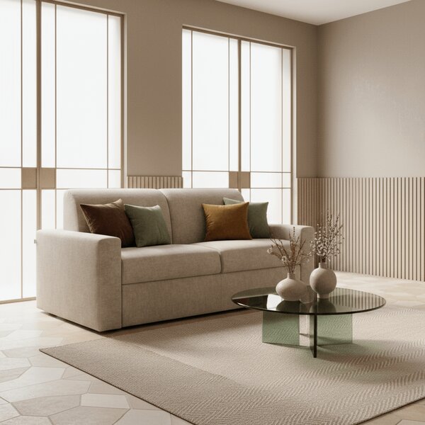 Diomede Divano letto matrimoniale in velluto easy clean sfoderabile -