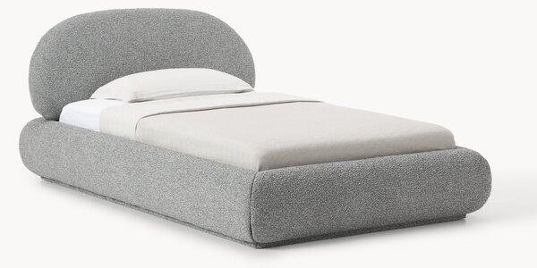 Letto singolo imbottito in bouclé Alba