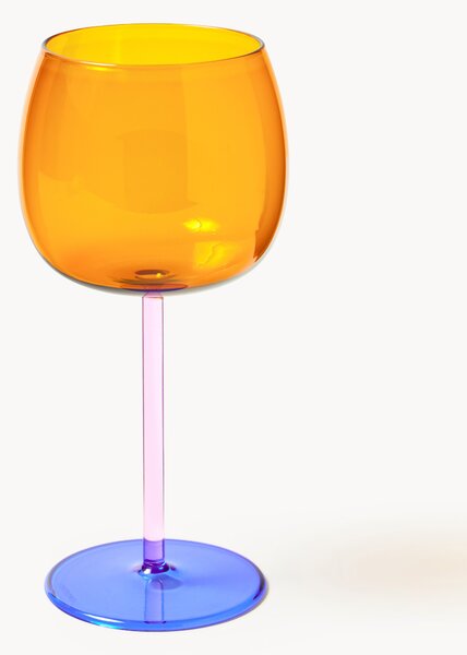 Set di 4 bicchieri da vino rosso in vetro soffiato Karisa