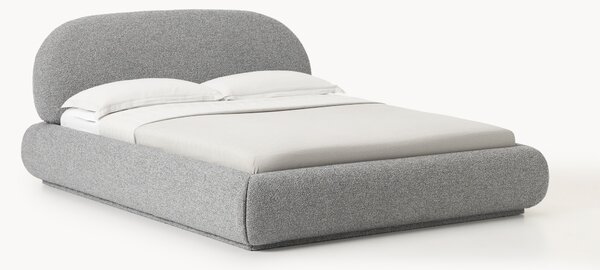 Letto imbottito in bouclé Alba