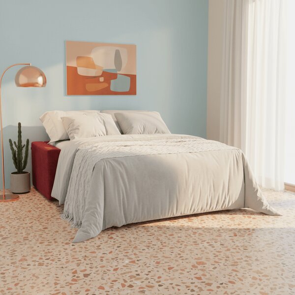 Diomede Divano letto matrimoniale in velluto easy clean sfoderabile -