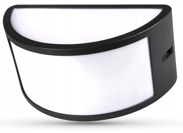 MasterLED Lampada da parete per esterni E27 IP44, nera, curva, lampada da parete, alluminio, moderna, arcuata, lampada da facciata, RAL 9005
