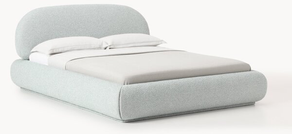 Letto imbottito in bouclé Alba