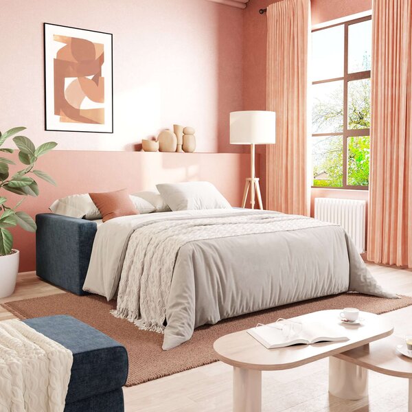 Diomede Divano letto matrimoniale in velluto easy clean sfoderabile -