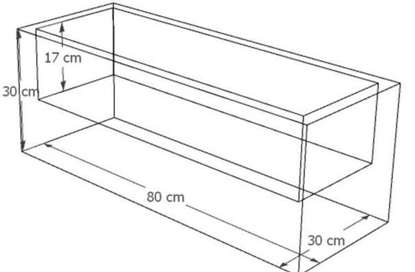 Fioriera rettangolare porta vaso OASI Dimensione 30x80x h 30 cm per uso interno esterno peso 5 kg colore kiwi