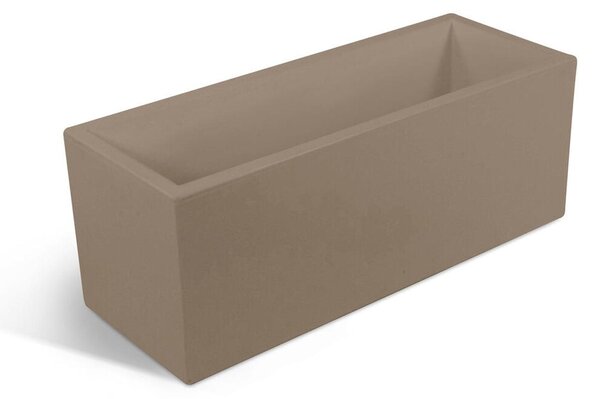 Vaso Rato Round Con Inserti - Diametro 30,5 Cm, Altezza 27,5 Cm - Bianco - Fioriera In Rattan Sintetico Per Interni/Esterni