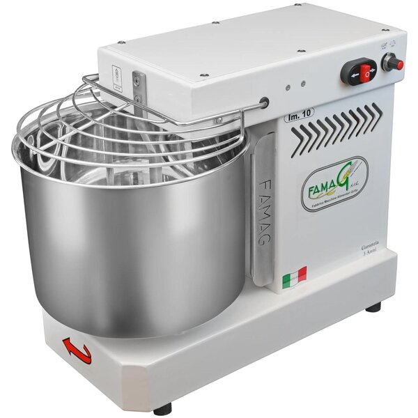 Famag Grilletta IM 10-230 10HH (ALTA IDRATAZIONE) Velocit� - Dimensioni 29,5x52,5xh 42 cm cm Capacit� impasto 10 kg Impastatrice a spirale con testa FISSA inserimento facile impasto