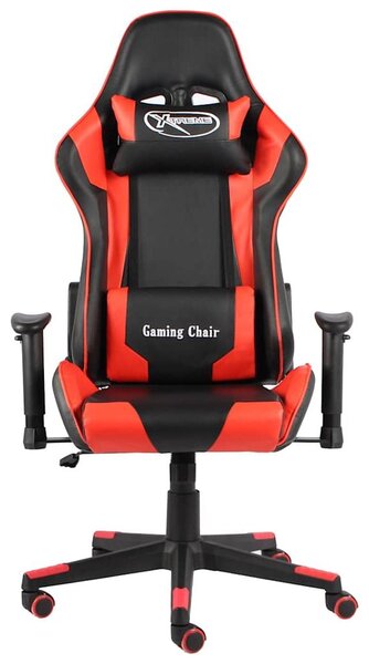 Sedia da gioco girevole in PVC rosso