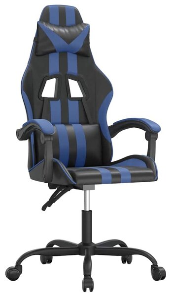 VidaXL Sedia da gioco in ecopelle nera e blu