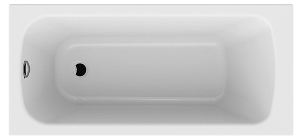 RIHO Dola Baignoires rectangulaires, écoulement par le pied, 1 place, encastré, blanc brillant, B042001005, B042001005