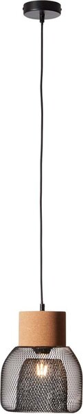 BRILLIANT Lampe Flaka luce a sospensione 1flg nero opaco | 1x A60, E27, 40W, g.f. Lampade standard n. ent. | Il cavo può essere accorciato | Adatto per lampade LED
