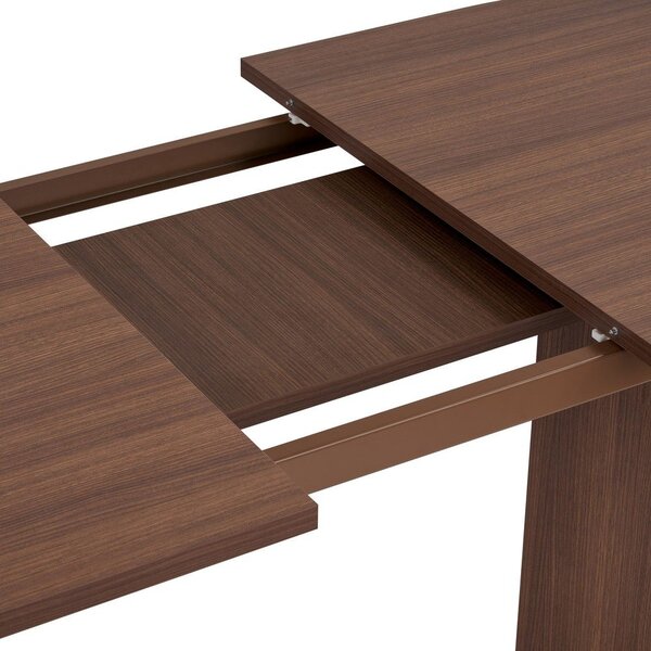 Tavolo da pranzo con effetto noce allungabile con estensione 90x160 cm Sorell – Kalune Design