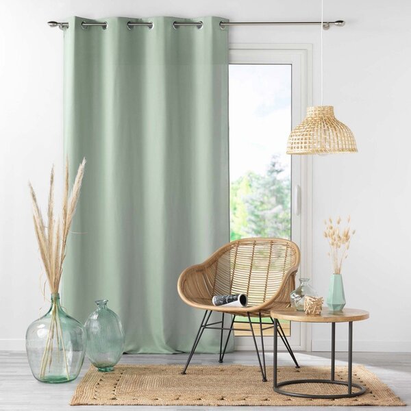 Tenda parzialmente oscurante color salvia in microfibra 140x280 cm Absolu – douceur d'intérieur