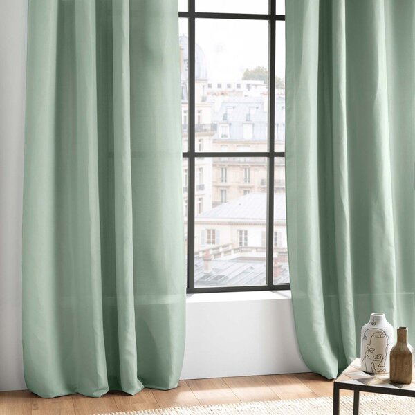 Tenda parzialmente oscurante color salvia in microfibra 140x280 cm Absolu – douceur d'intérieur