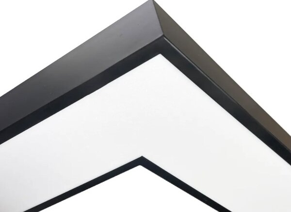 Plafoniera a LED 100W/230V 3000/4000/6500K 80x80 cm nera