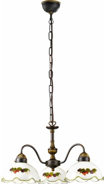 Kolarz 731.83.113 - Lampadario a catena NONNA 3xE27/75W/230V vino/fragole
