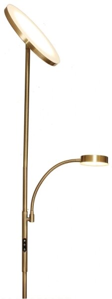 Lampada da terra LED con dimmer NORA LED/25W/230V 2200/3000/4000K + LED/5W 3000K oro + telecomando