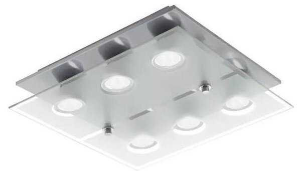 Eglo 75342 - Plafoniera LED dimmerabile CABO-SD 6xGU10/5W/230V 34x34 cm cromo opaco