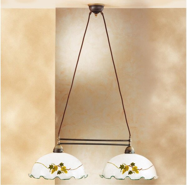 Kolarz 731.82.111 - Lampadario a sospensione con cavo NONNA 2xE27/75W/230V vino