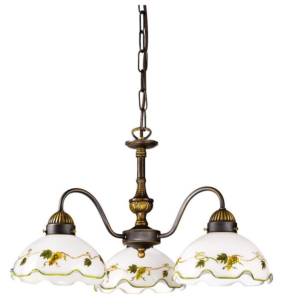 Kolarz 731.83.110 - Lampadario a sospensione a catena NONNA 3xE27/75W/230V, colore vino
