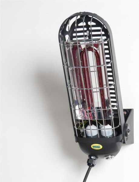 Lampada ad Infrarossi A onde Corte LUCCIOLA per l�installazione sotto gli ombrelloni, a parete o a palo 40x13,2xh 9 cm - Potenza 600 W peso 1,9 kg prodotto Italiano