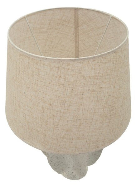 Lampada da tavolo color crema con paralume in tessuto (altezza totale 63 cm) Ester – Mauro Ferretti