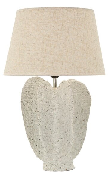 Lampada da tavolo color crema con paralume in tessuto (altezza totale 63 cm) Ester – Mauro Ferretti