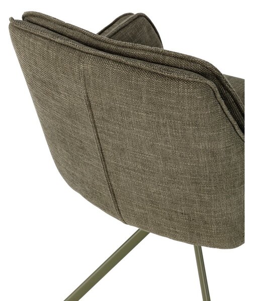 Set di sedie da pranzo verde in imbottito 2 pz Keiko – Marckeric