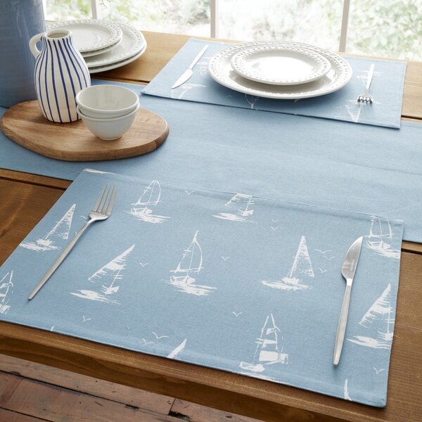 Tovagliette in set in cotone 4 pz 30x46 cm Salcombe Boats – Catherine Lansfield