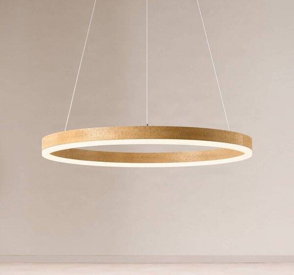 Lampada a sospensione Thelma Lucande, dimmerabile, Legno chiaro, Soggiorno / Sala da pranzo, Plastica, Moderno, Lampada a sospensione
