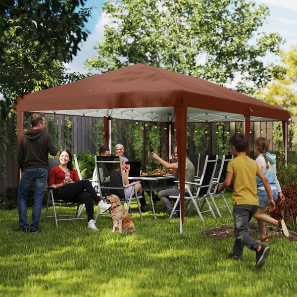 Outsunny Gazebo Pieghevole 6x3 Pop Up con Altezza Regolabile in 3 Livelli e Borsa da Trasporto, Gazebo da Esterno Resistente in Acciaio e Tessuto Oxford, per Giardino, Feste, Campeggio, Caffè | Aosom Italy