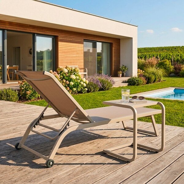 Tavolino da giardino in alluminio 40x40 cm Taylor – Bizzotto
