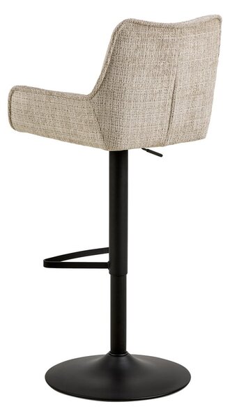 Sgabello da bar beige con altezza regolabile/con braccioli (altezza della seduta 85 cm) Eddie – Actona