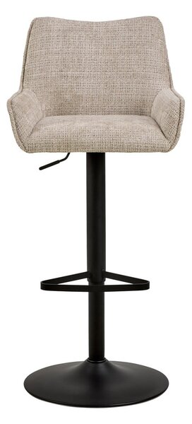 Sgabello da bar beige con altezza regolabile/con braccioli (altezza della seduta 85 cm) Eddie – Actona