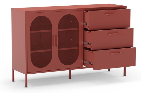 Cassettiera color mattone 140x90 cm Diora - Marckeric