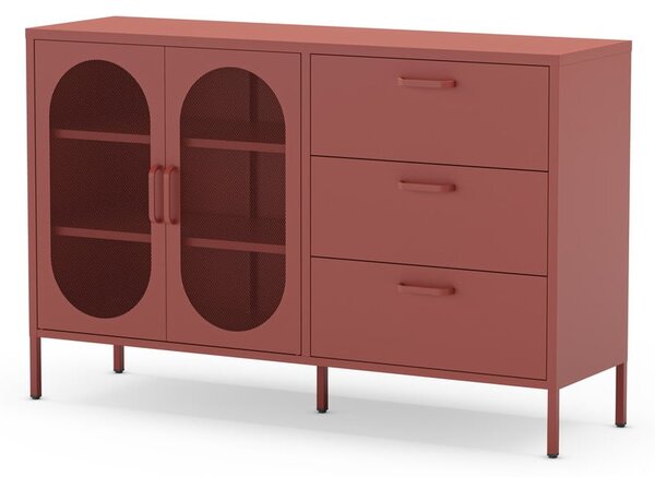 Cassettiera color mattone 140x90 cm Diora - Marckeric