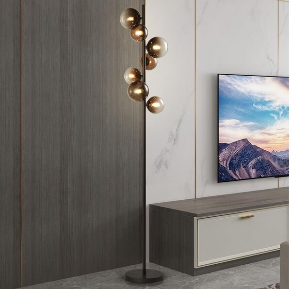 Brilagi - Lampada da terra a LED MILLA 7xG9/3W/230V marrone/marrone fumé