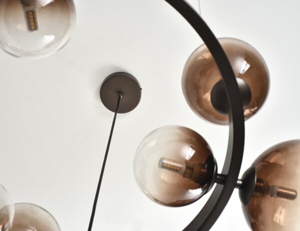 Brilagi - Lampadario LED a sospensione con cavo MILLA 15xG9/3W/230V marrone/marrone fumé