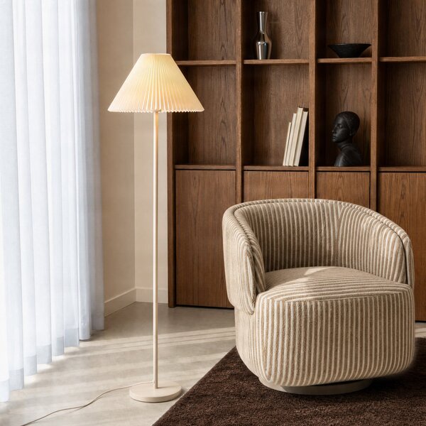 Lampada da terra NOLA, Percy, Beige, Soggiorno, Tessuto / Tessile, Moderno