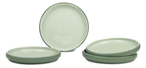 Set di piatti verdi in gres 4 pz ø 22 cm Aura Rondo – Bonami Selection