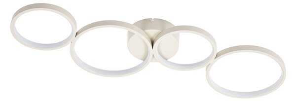 Plafoniera Lindby, Evengeline, Beige, Soggiorno, Metallo, Moderno