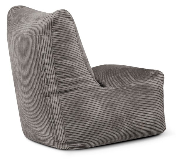 Puof a sacco nero con rivestimento in velluto a coste Seat Lounge – SLOWDOWN