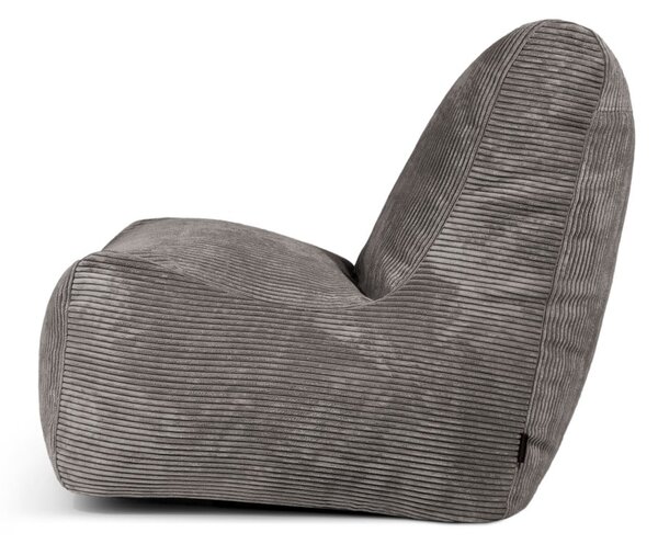 Puof a sacco nero con rivestimento in velluto a coste Seat Lounge – SLOWDOWN
