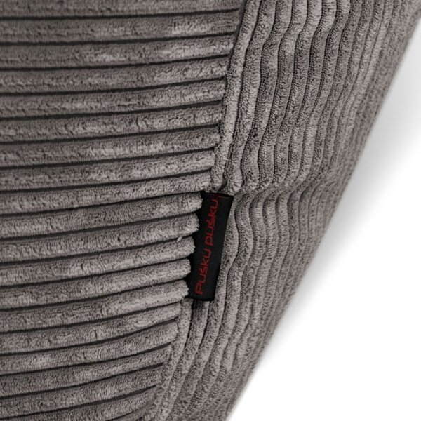 Puof a sacco nero con rivestimento in velluto a coste Seat Lounge – SLOWDOWN