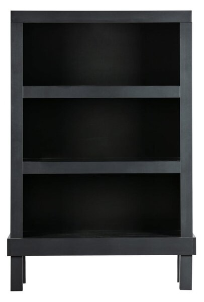 Libreria nera in pino massiccio 107x160x39 cm Bonk – WOOOD