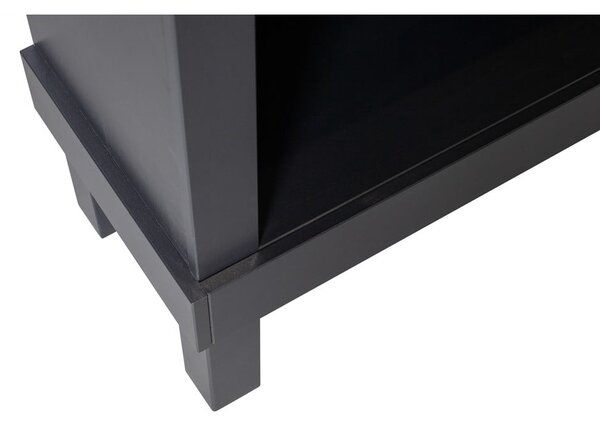Libreria nera in pino massiccio 107x160x39 cm Bonk – WOOOD